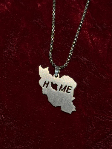 گردنبند ایران با حک HOME | کیفیت بالا و خاص