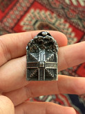 گردنبند مردانه استیل طرح زیگورات (رنگ ثابت و ضد حساسیت)